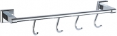 Планка VIKO с 4-мя крючками 402х81х92мм (латунь) хром