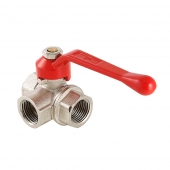 Кран шар. трехходовой, тип L VALTEC  1/2" 