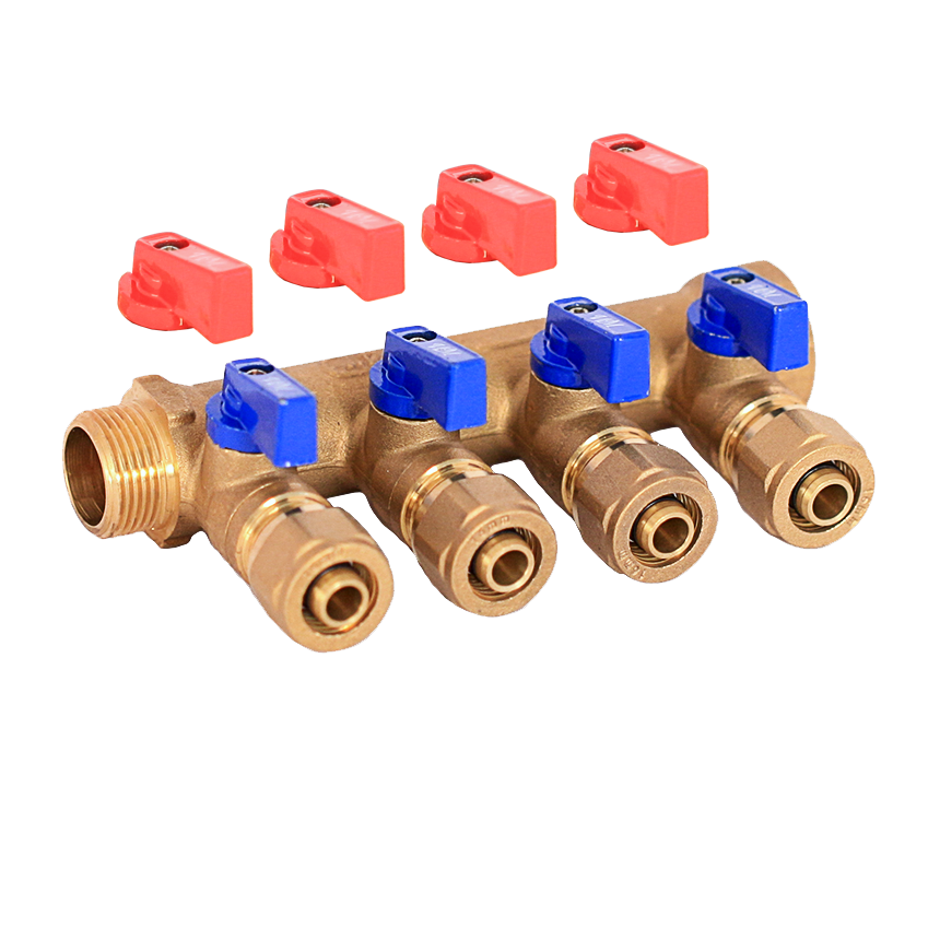 Коллектор WM м/п 3/4" х 16 х 4 вых.универсальный (кр+син) Коллектор WM м/п 3/4" х 16 х 4 вых.универсальный (кр+син)