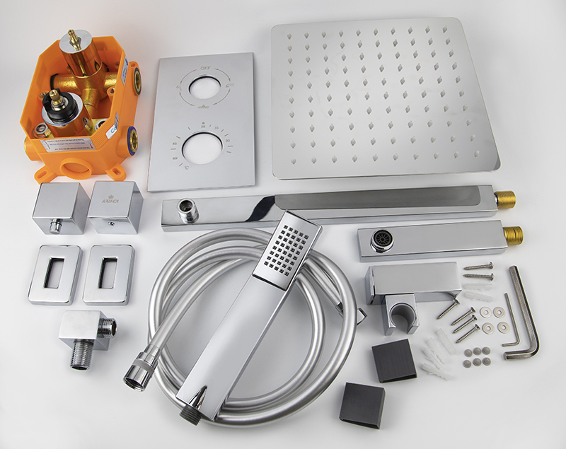 Душевая система встариваемая с термостатом KAISER Sonat 34577, хром, латунь