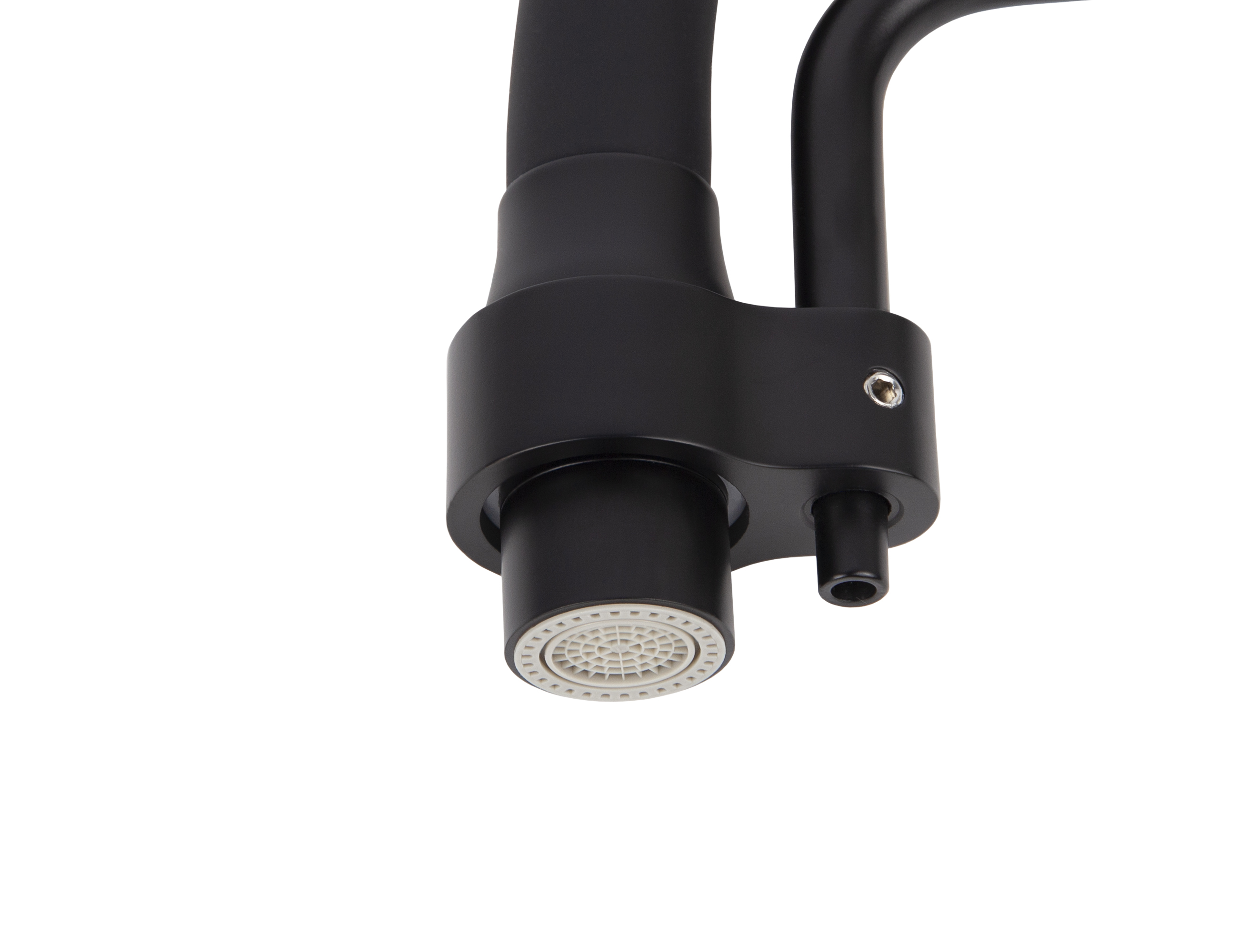 Смеситель VIKO  V-5612 , чёрный, излив гибкий, поворотный, под фильтр, латунь