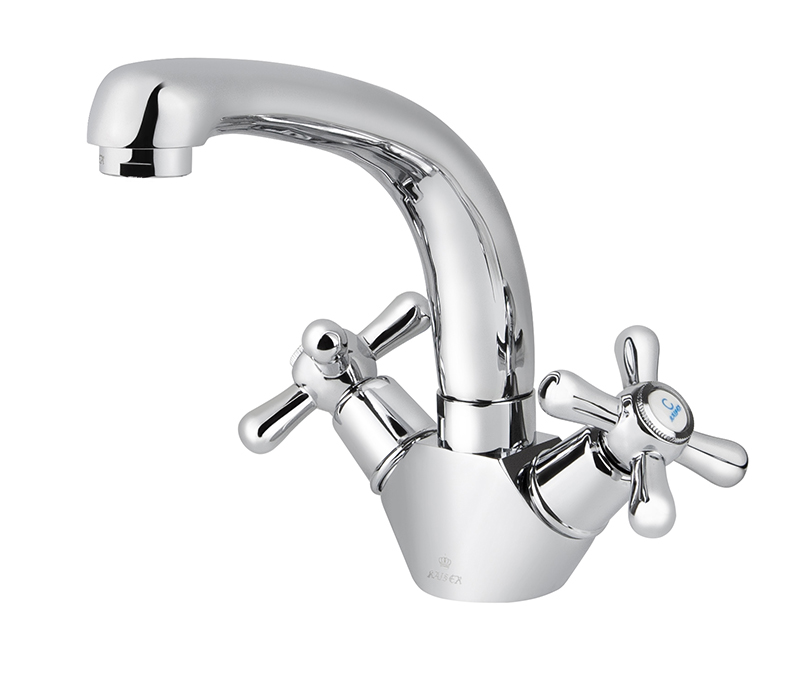 Смеситель KAISER Carlson 11011 для раковины, керамика, хром