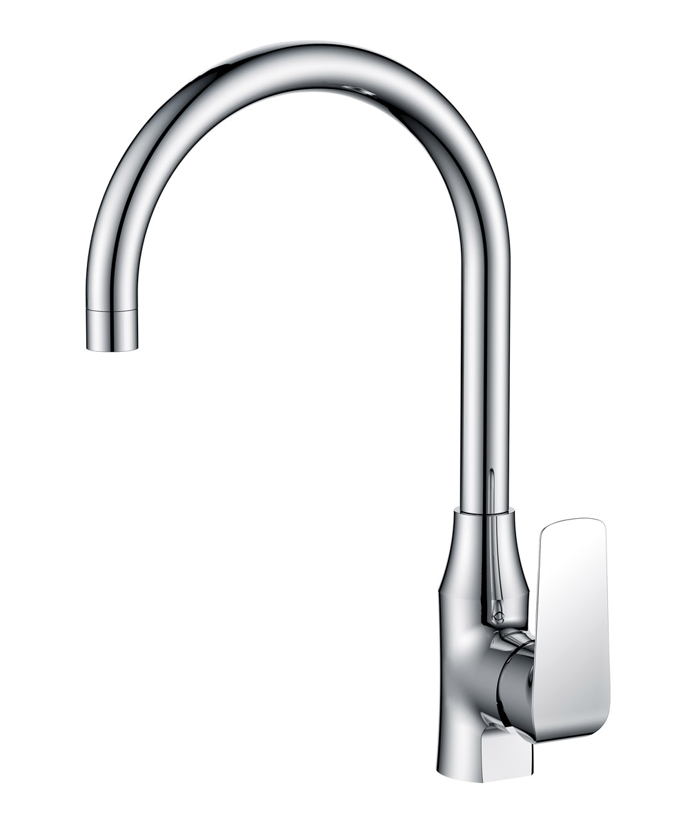 Смеситель KAISER Glory 69044 для кухни, хром, излив поворотный, латунь