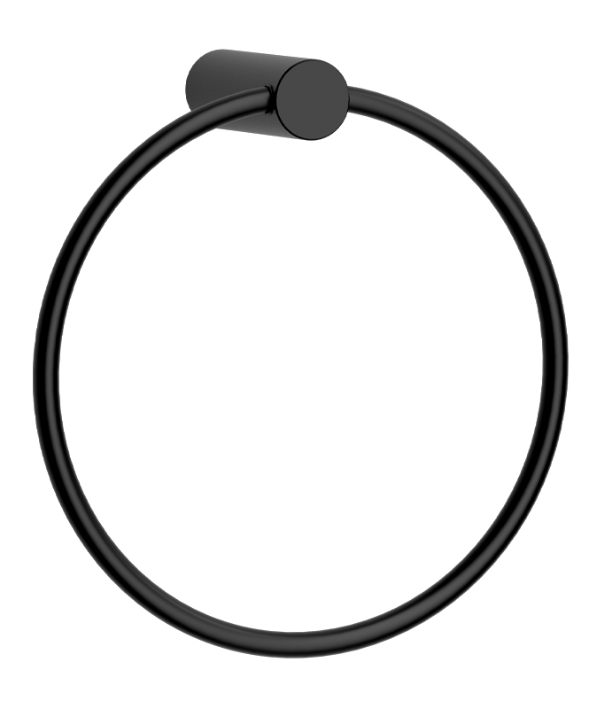 Держатель полотенца круглый KAISER Vita /Нержавейка/Чёрный матовый