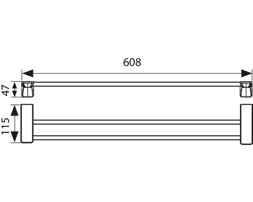 4508 Держатель полотенца(прямой) 2-х уровневая_2