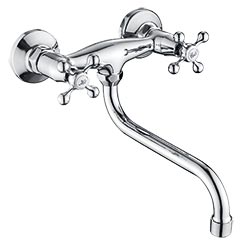 Смеситель VIKO  V-1006 для кухни, хром, излив поворотный, цинковый сплав