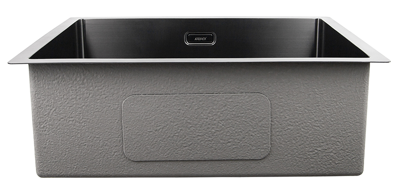 Мойка из нержавейки KAISER 580x440x200*2.0+1.2mm (воронёная сталь) /сифон