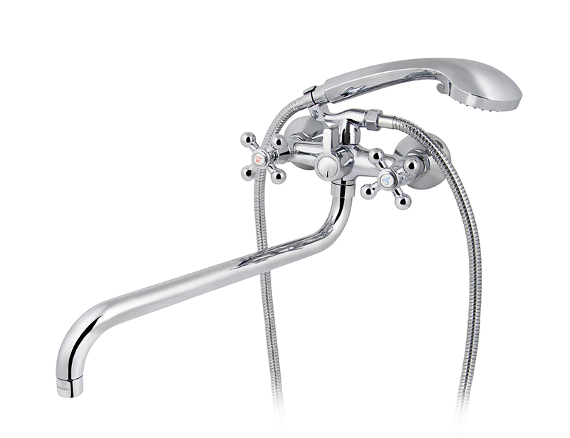 Смеситель KAISER Carlson Lux ванна крест керамика (картридж/переключатель)