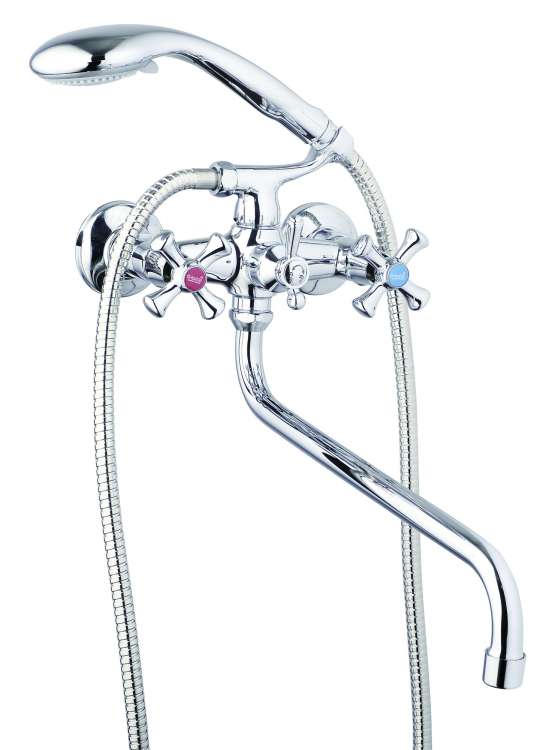 Смеситель G-lauf  QTZ7-B827 для ванны и душа, цинковый сплав, хром, поворотный