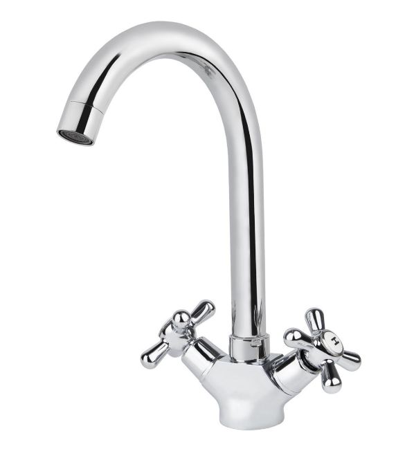 Смеситель VIKO  кухня крест кер.R-излив с гайкой