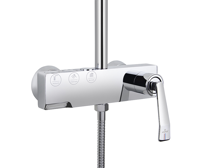 Душевая система однорычажная KAISER Strike 09182, хром, латунь