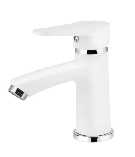 Смеситель VIKO для раковины с гайкой Ø35, белый