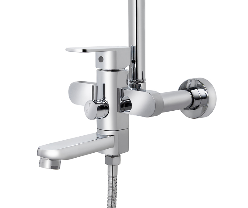 Душевая система однорычажная KAISER Sonat 2060-4, белый матовый, латунь