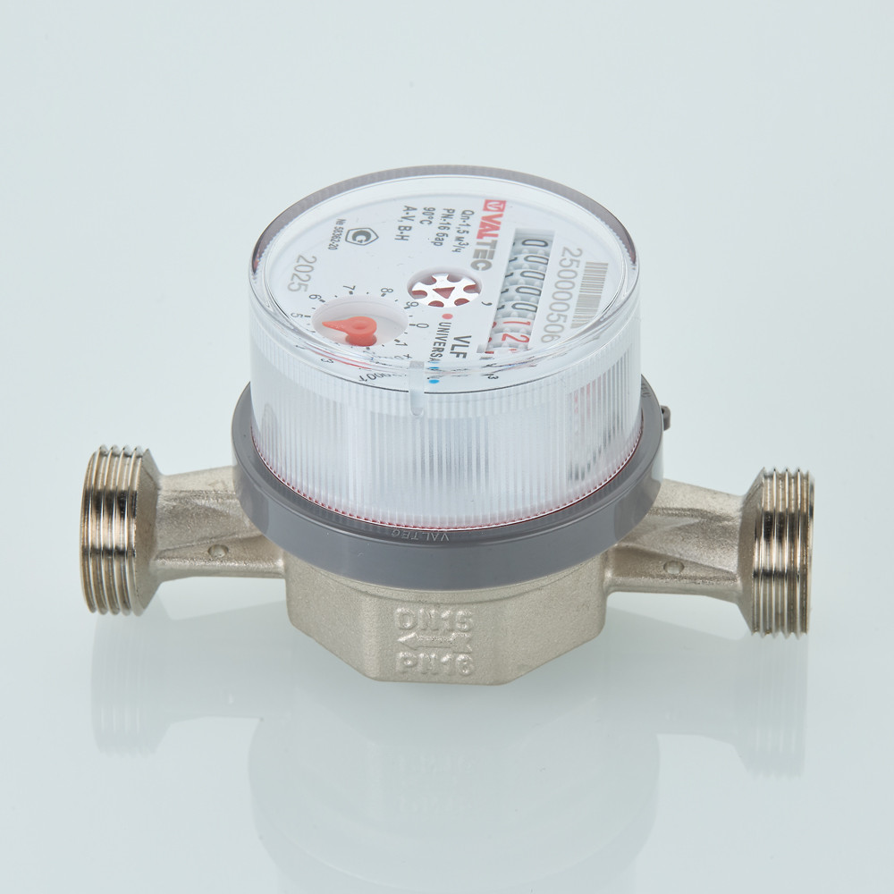 Счетчик воды 1/2" VALTEC универсальный 110мм (БЕЗ СГОНОВ)  до +90^C, 1.5м3,  