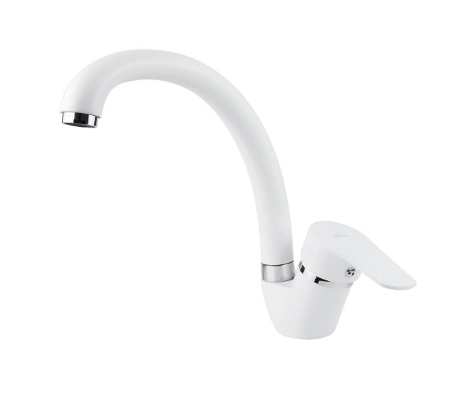 Смеситель VIKO кухня боковой Ø40 с гайкой/белый