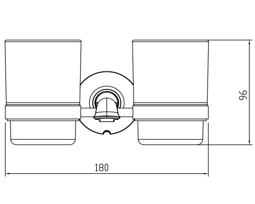 Держатель стаканов двойной(стекло) KAISER бронза (латунь)