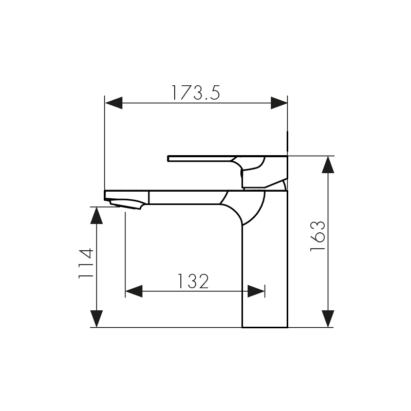 Смеситель KAISER Linear 59011 для раковины, хром