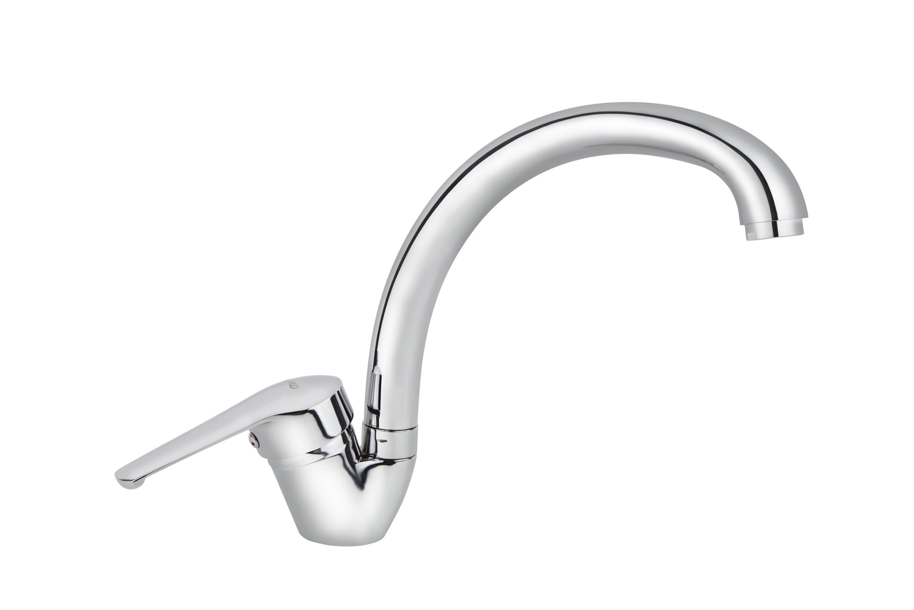 Смеситель VIKO  V-3504 для кухни, хром, излив поворотный, цинковый сплав