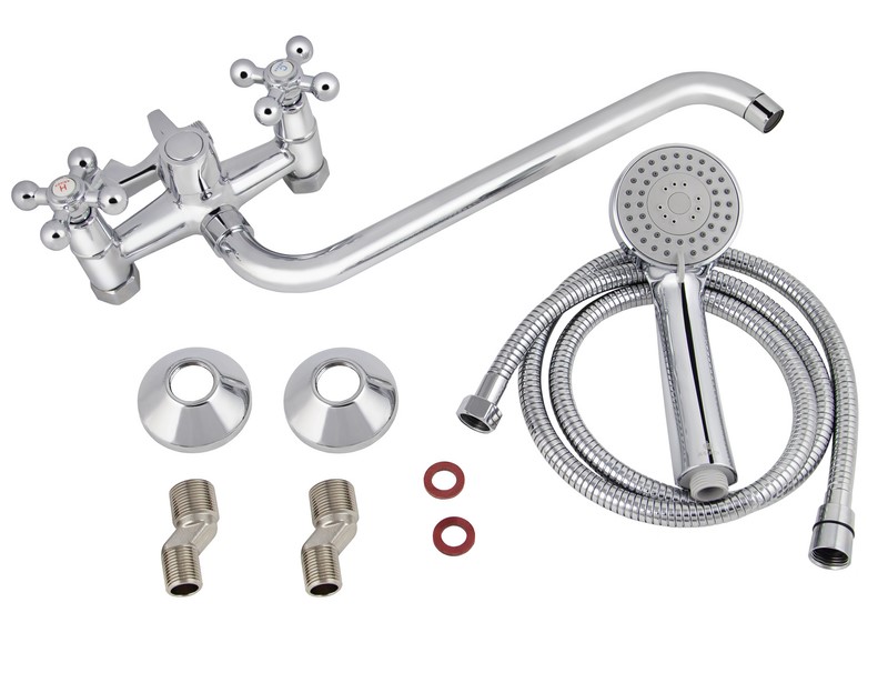 Смеситель KAISER Carlson Lux ванна крест керамика (картридж/переключатель)