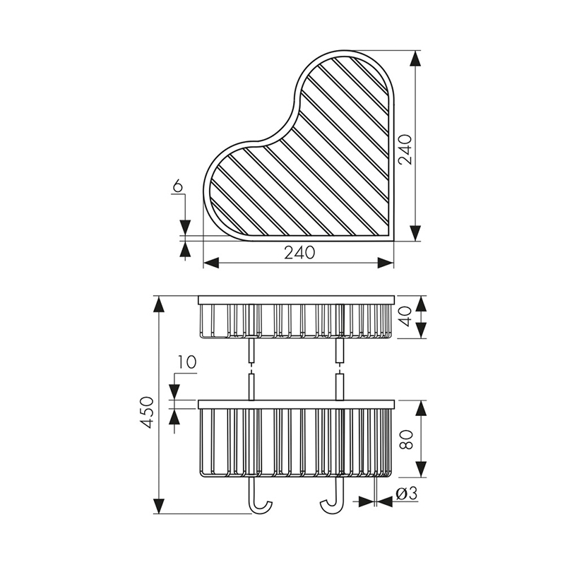 5290  Полка двойная настен. угловая_2