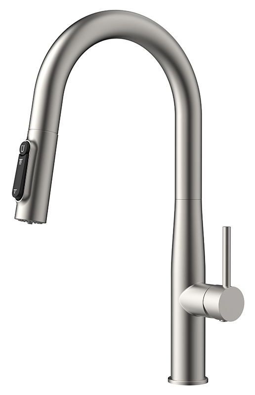 Смеситель KAISER Vita для кухни с вытяжной лейкой, под фильтр, Ø25 /Нержавейка /Серебро