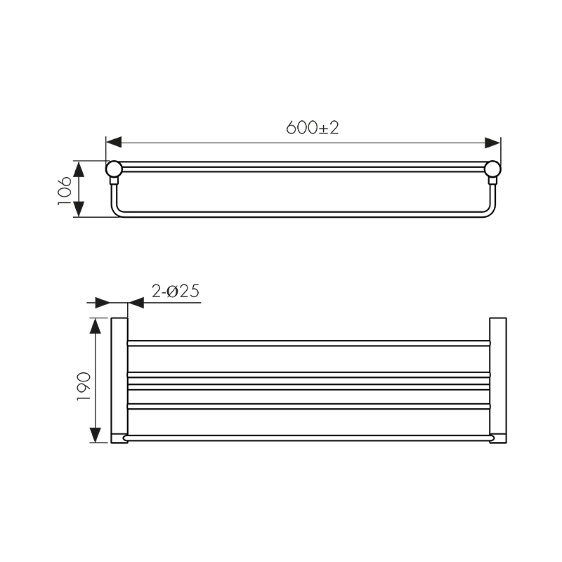 3299 Полка для полотенец с держателем_2 3299 Полка для полотенец с держателем_2