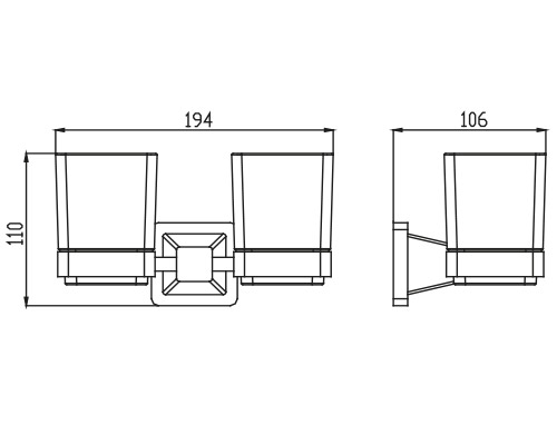 1235 Держатель стаканов двойной(стекло)_2