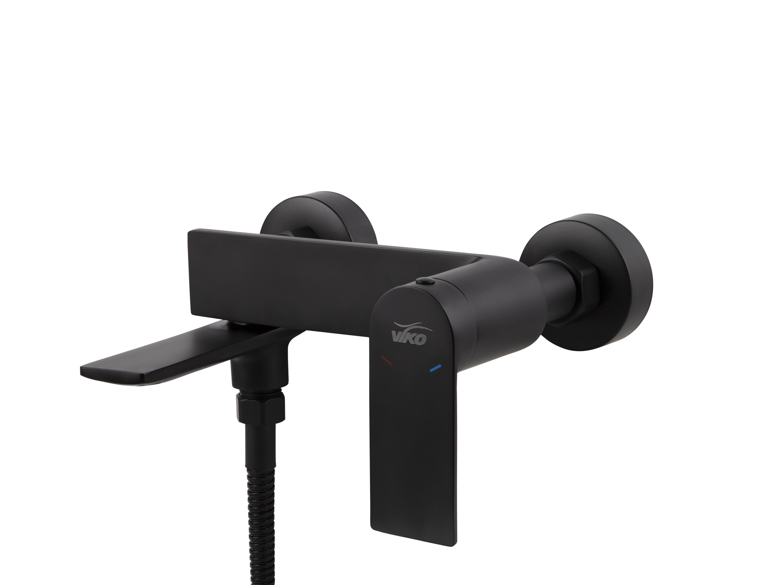 Смеситель VIKO  V-7722 для ванны и душа, латунь, чёрный матовый, поворотный