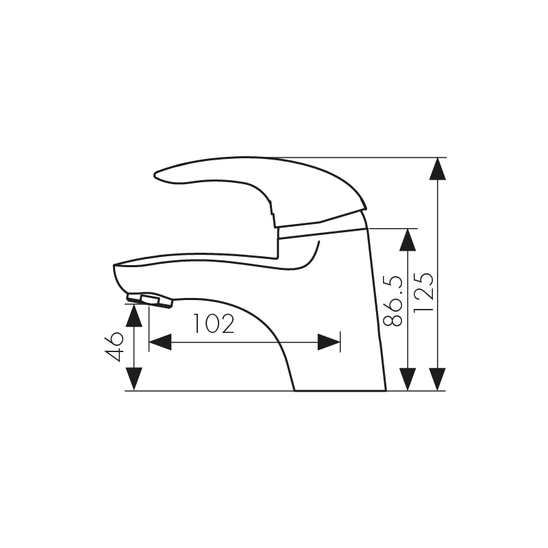 Смеситель KAISER Safira 15011 для раковины, латунь, хром