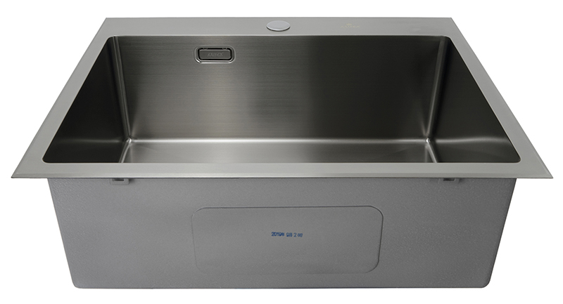 Мойка из нержавейки KAISER 600x450x200*3.0+1.2mm (воронёная сталь) / сифон