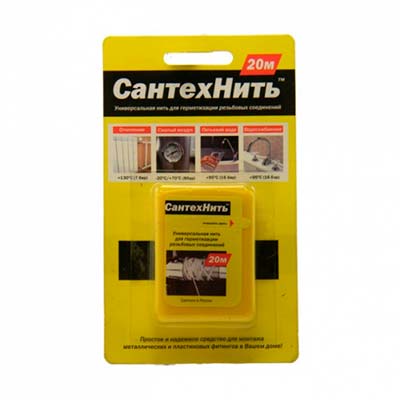 Нить для герметизации резьбы  (20м) СантехНить