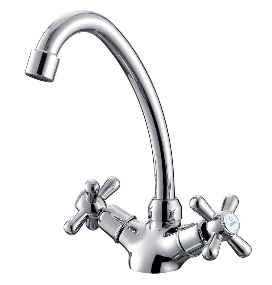 Смеситель KAISER Carlson Style 11133 для кухни, хром, излив поворотный, латунь