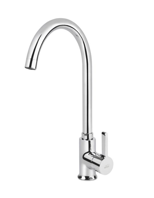 Смеситель VIKO кухня боковой Ø35 R-излив с гайкой, хром