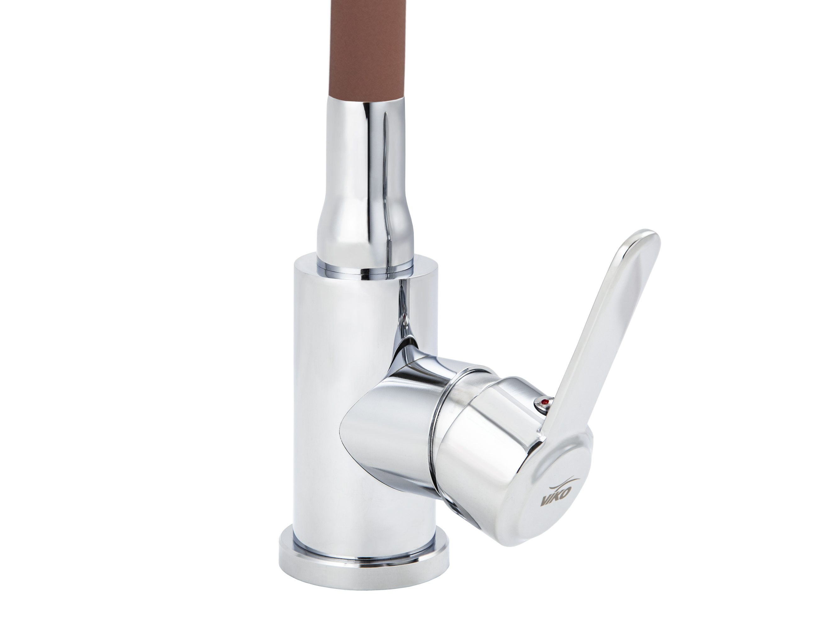 Смеситель VIKO  V-4439 для кухни, коричневый, излив поворотный, нержавеющая сталь