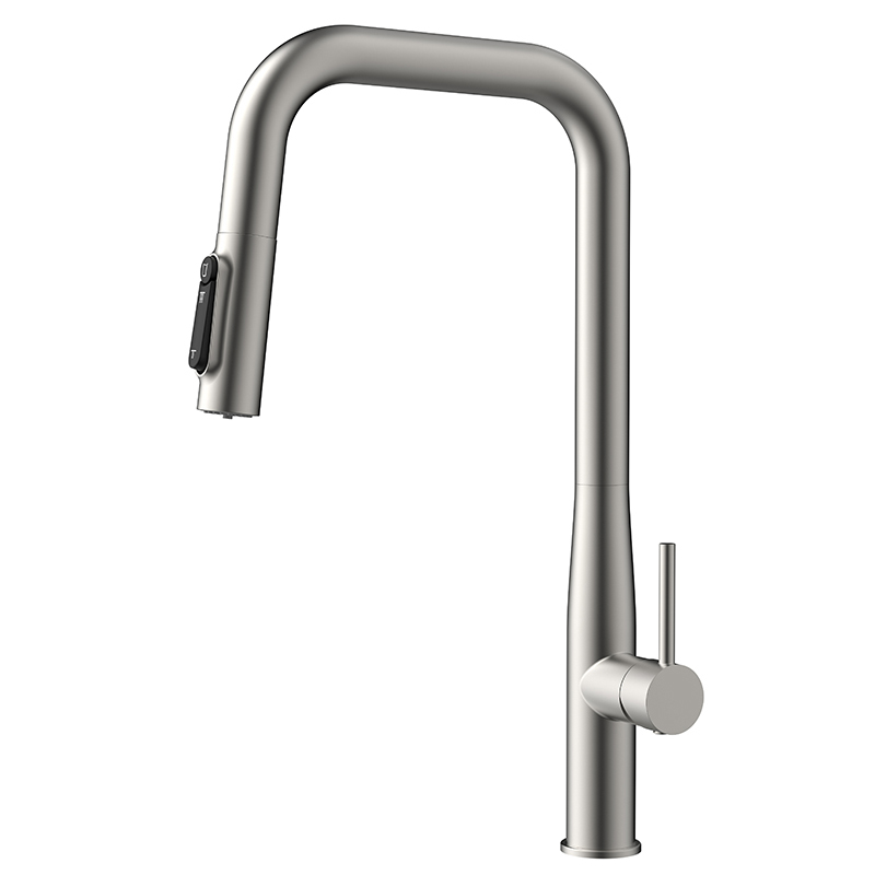 Смеситель KAISER Vita 43444-5 для кухни с подачей фильтрованной воды, серебро, излив поворотный, выд