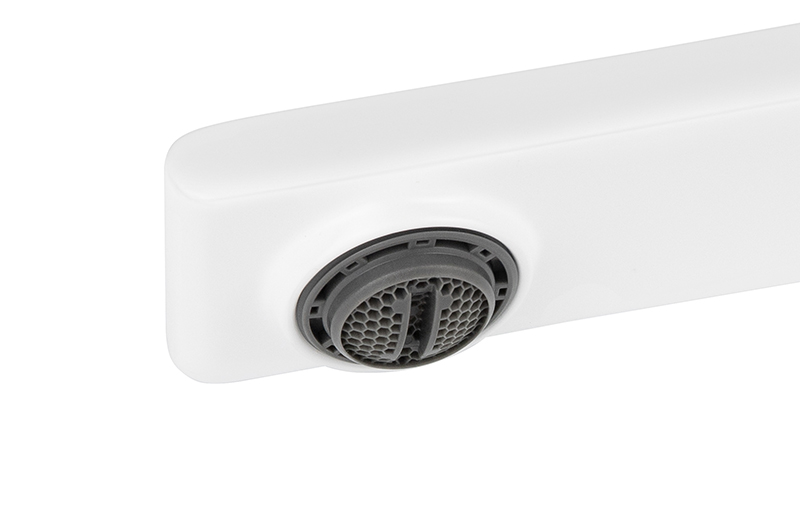 Смеситель KAISER Serio 05511-4 настенный для раковины, латунь, белый матовый