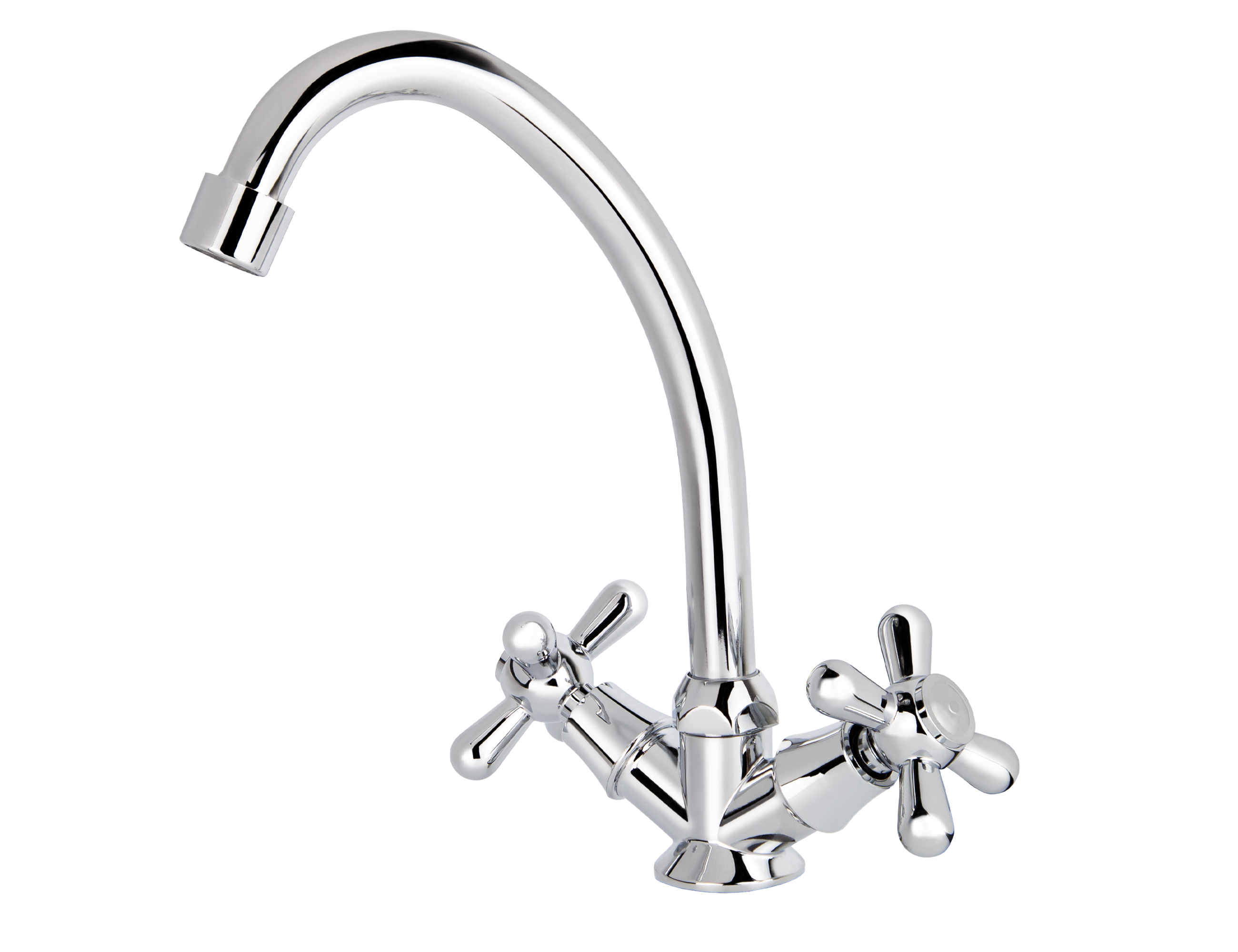 Смеситель VIKO  V-1113 для кухни, хром, излив поворотный, цинковый сплав