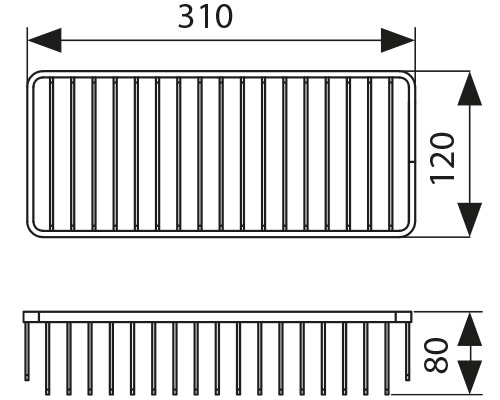 5040 Полка настенная прямоугольная_2