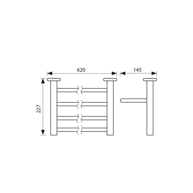 1709 Полка для полотенец с держателем_2
