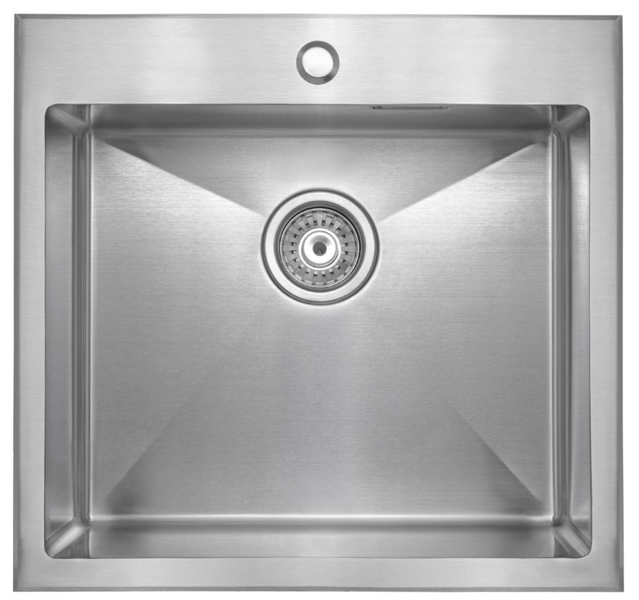 Мойка из нержавейки KAISER 540x510x200*3.0+1.2mm (цвет покрытия: сталь) /сифон