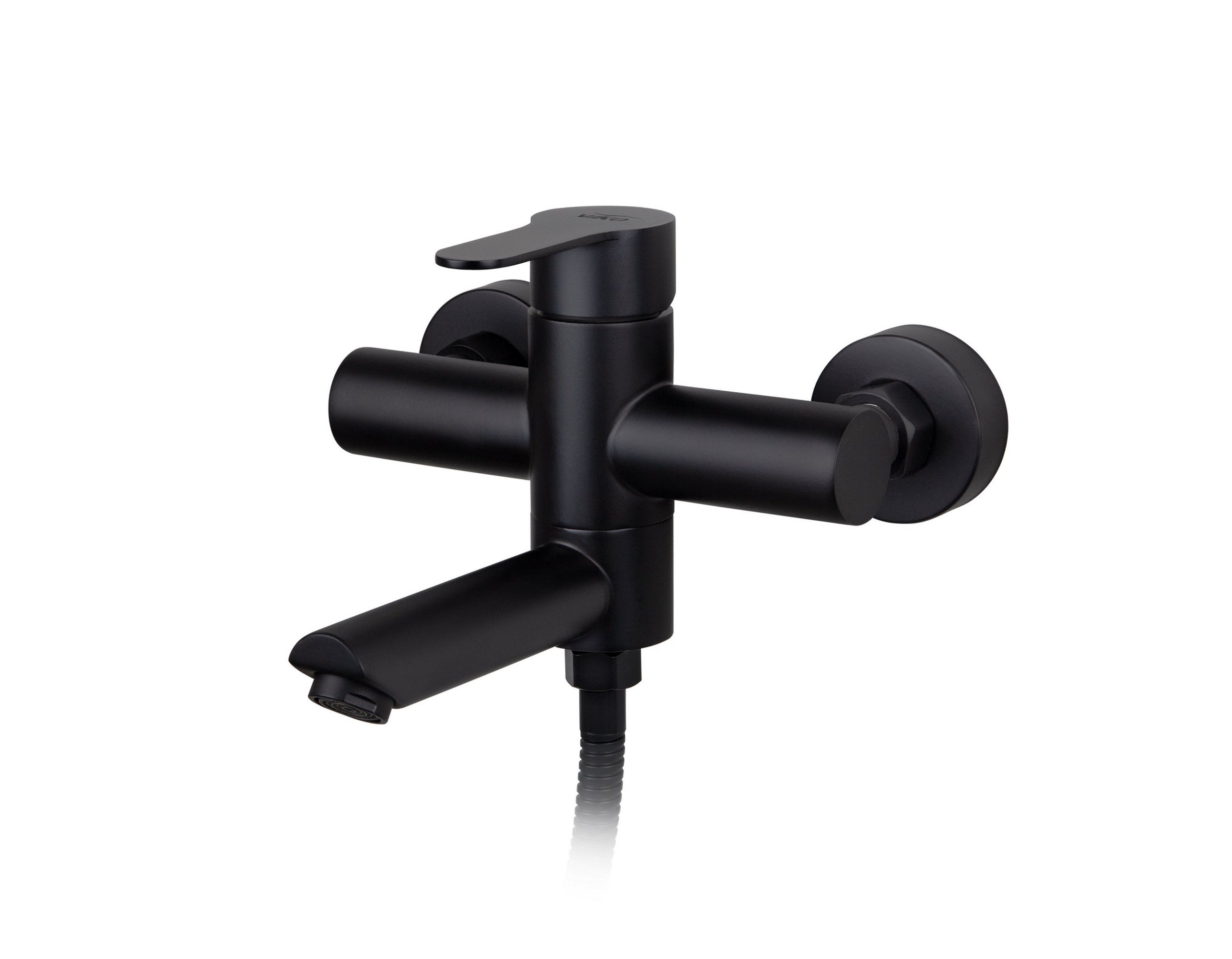 Смеситель VIKO  V-7522 для ванны и душа, латунь, чёрный матовый, поворотный