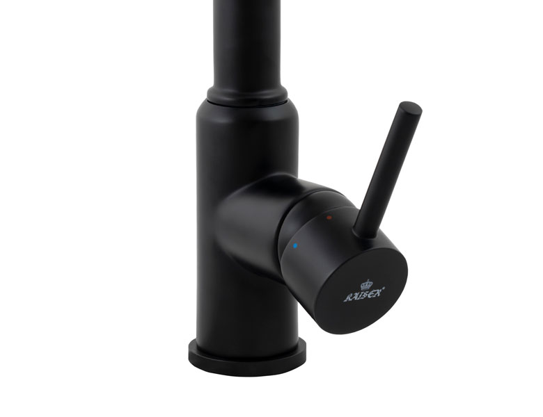 Смеситель KAISER Teka 13044-9 для кухни с подачей фильтрованной воды, чёрный матовый, излив поворотн