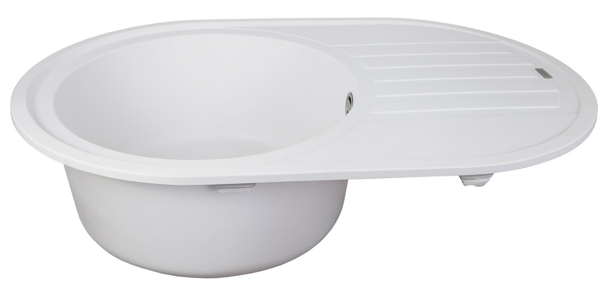 Мойка-Гранит "KAISER"  770x500x200 белый(овальная)