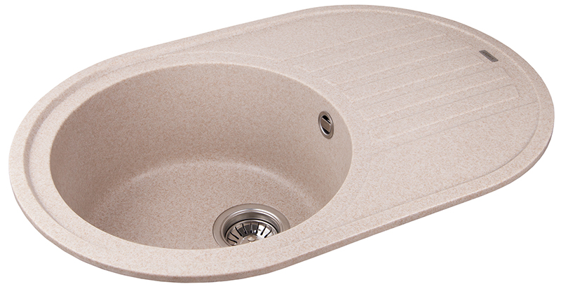 Мойка-Гранит "KAISER"  770x500x200 песочный (овальная)