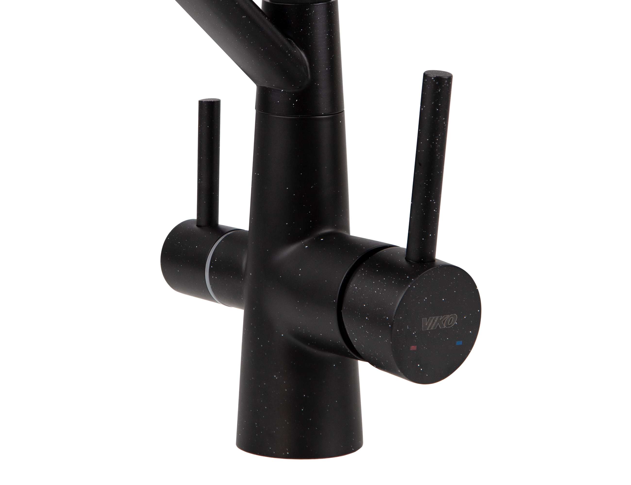 Смеситель VIKO  V-5872 для кухни, черный, излив поворотный, нержавеющая сталь