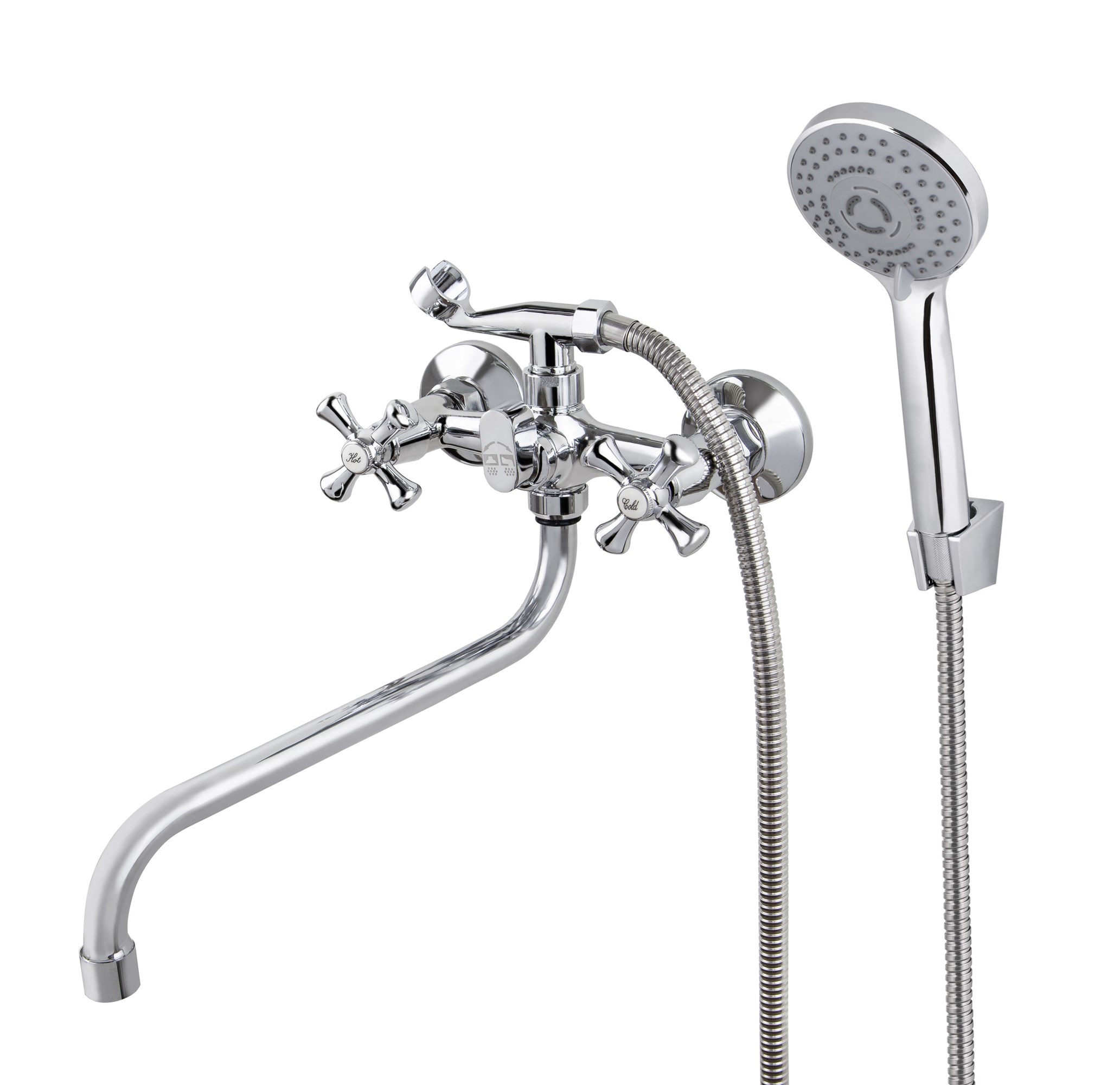 Смеситель VIKO  V-1555 для ванны и душа, цинковый сплав, хром, поворотный