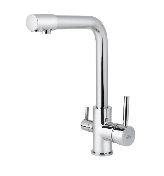 Смеситель VIKO кухня боковой  под фильтр (латунь) Ø35 с гайкой, хром