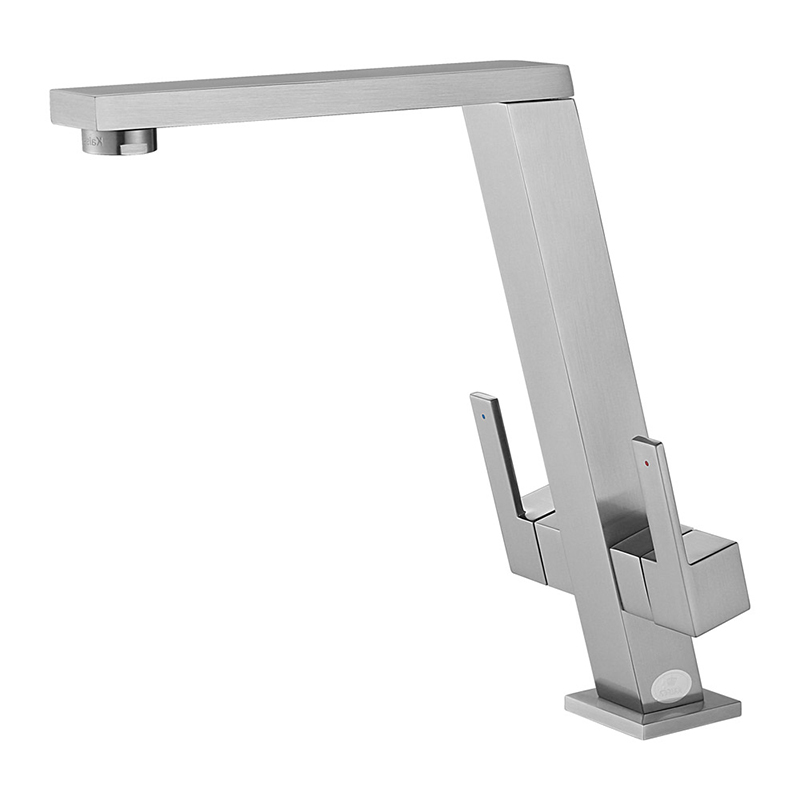 Смеситель KAISER Vico 30144-5 для кухни, серебро, излив поворотный, латунь