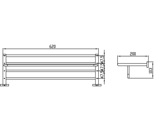 2019 Полка для полотенец с держателем_2 2019 Полка для полотенец с держателем_2
