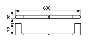 2707 Держатель полотенца(прямой) L-600mm_2